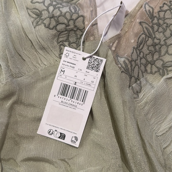 NWT MANGO asymmetrical blouse - Picture 7 of 7